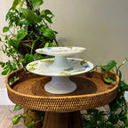 Porta Bolo Cerâmica Botanique 11x27,5cm Maison Blanche