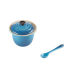 Porta Condimentos Com Colher Cerâmica Laranja Le Creuset