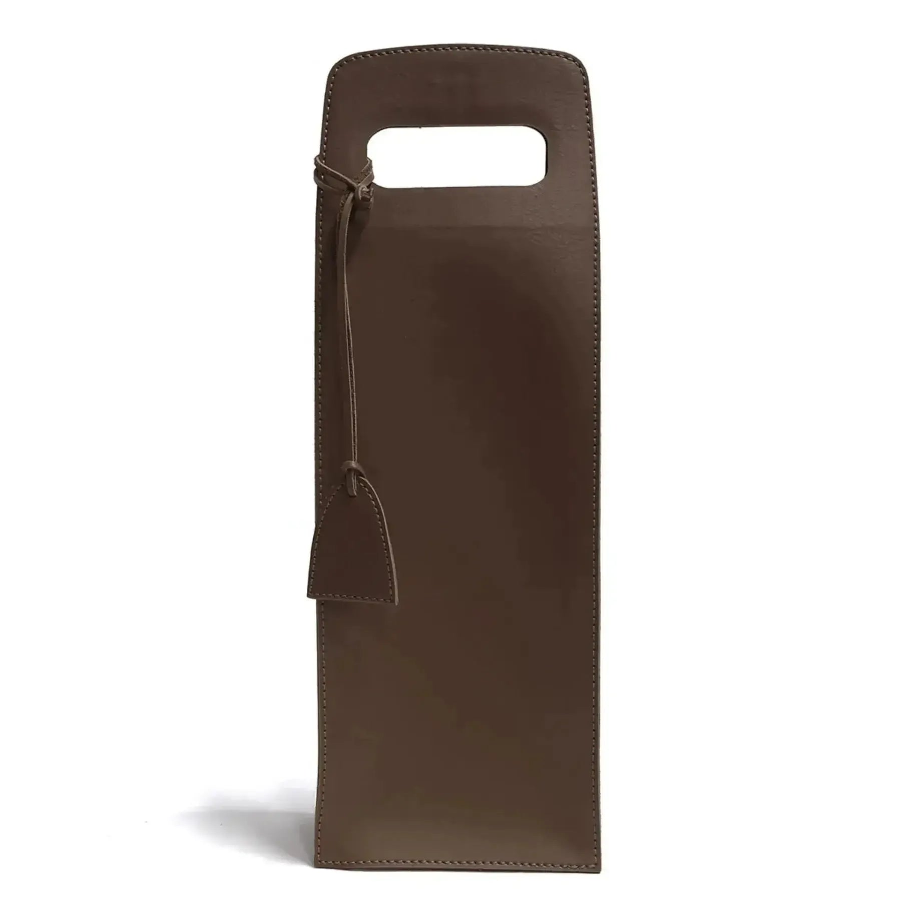 Porta Garrafa Simples Couro Ecológico Montana Preto Atelier