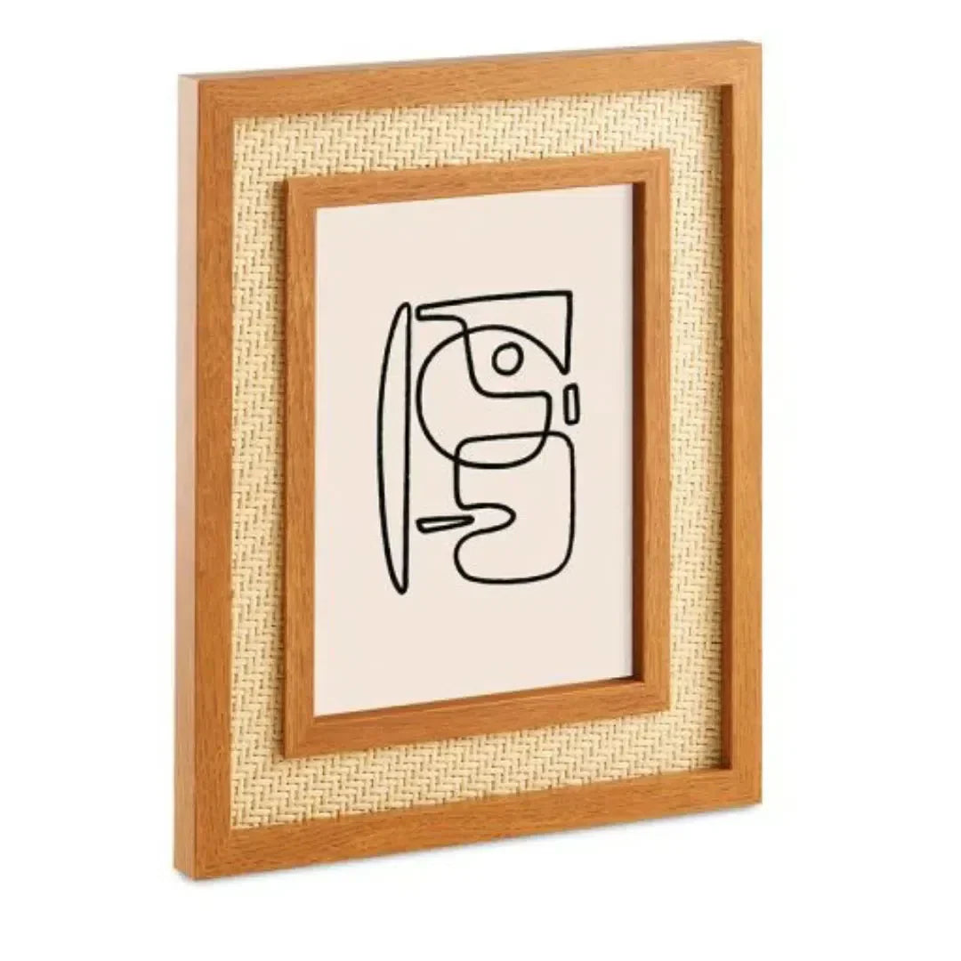 Porta-Retrato em MDF com Rattan 15x20cm Mart