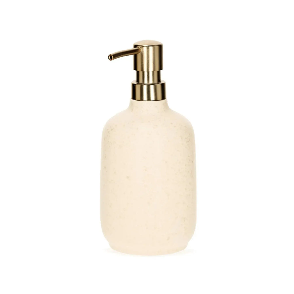 Porta-Sabonete Líquido em Cerâmica Off White 19,5x9,5cm Mart