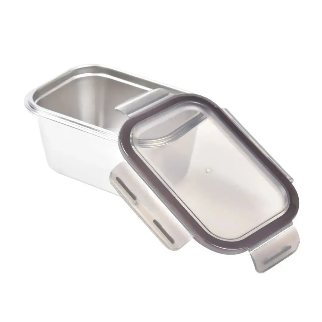 Pote Hermético Retangular em Inox com Tampa 1L Kenya