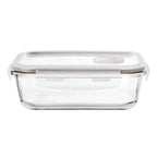 Pote Hermético Retangular em Vidro Borossilicato com Tampa 1520ml Dynasty