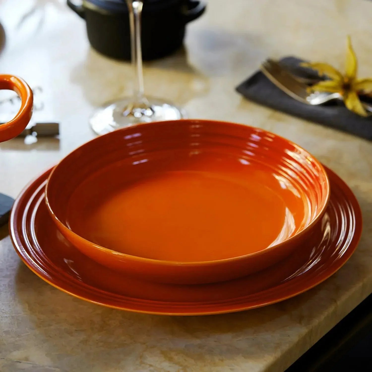 Prato Fundo Cerâmica 22cm Thyme Le Creuset
