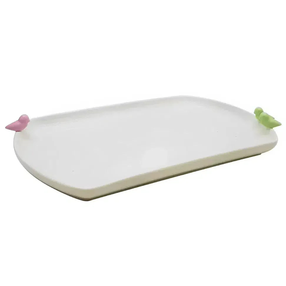 Prato Porcelana Birds Colors 25x16x4cm