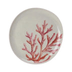 Prato Raso Melamina Desenho Coral Verde 27,8cm