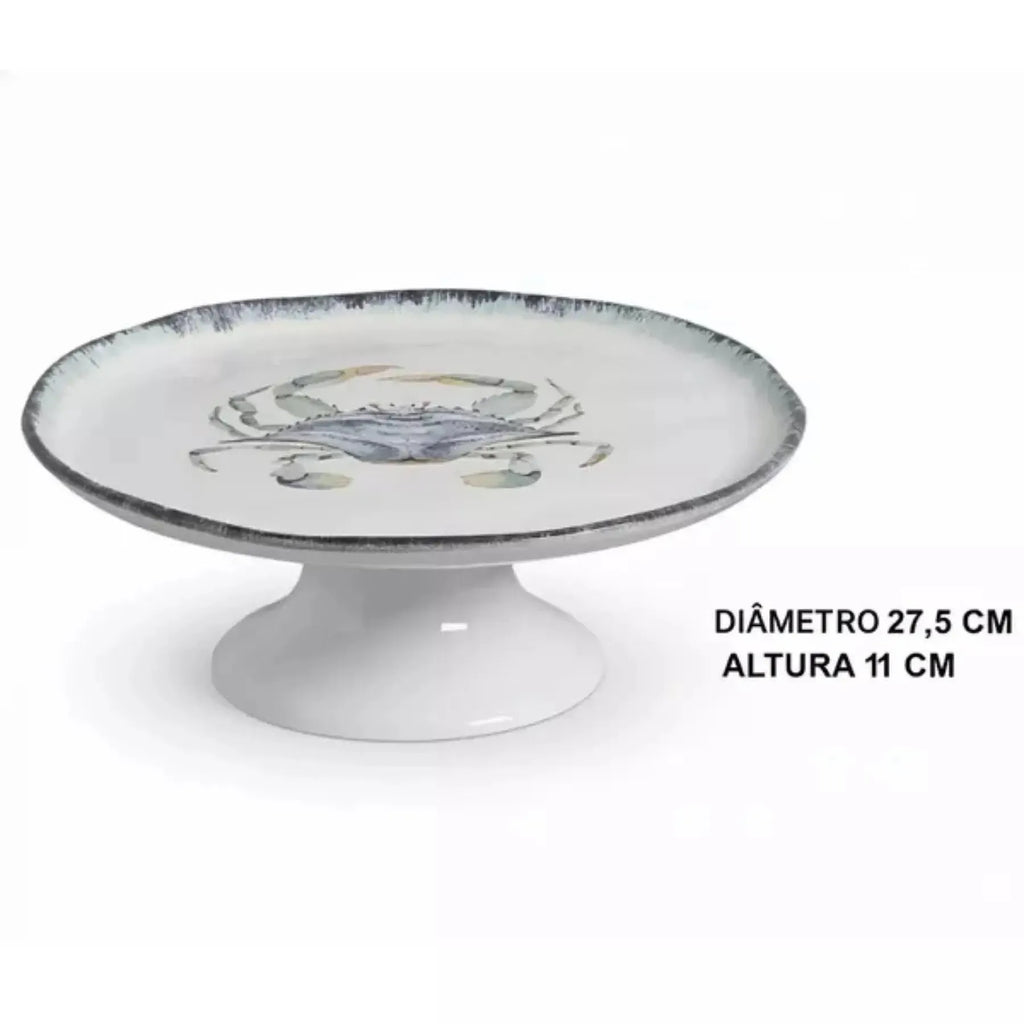 Prato de Bolo Cerâmica Atlântica 27cm Scalla