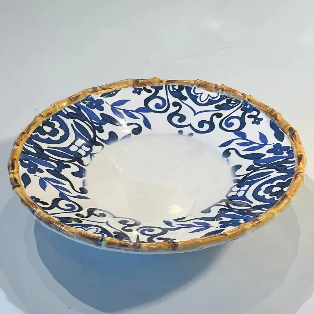 Prato de Risoto Cerâmica Dolce Mare Azulejo Português Vermelho 27,5cm Maison Blanche