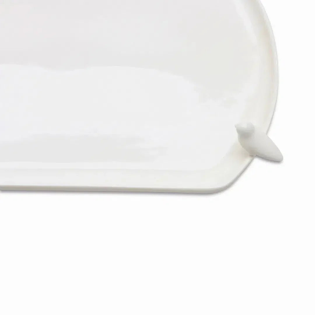 Prato para Bolo Porcelana Birds 41x15x3,5cm