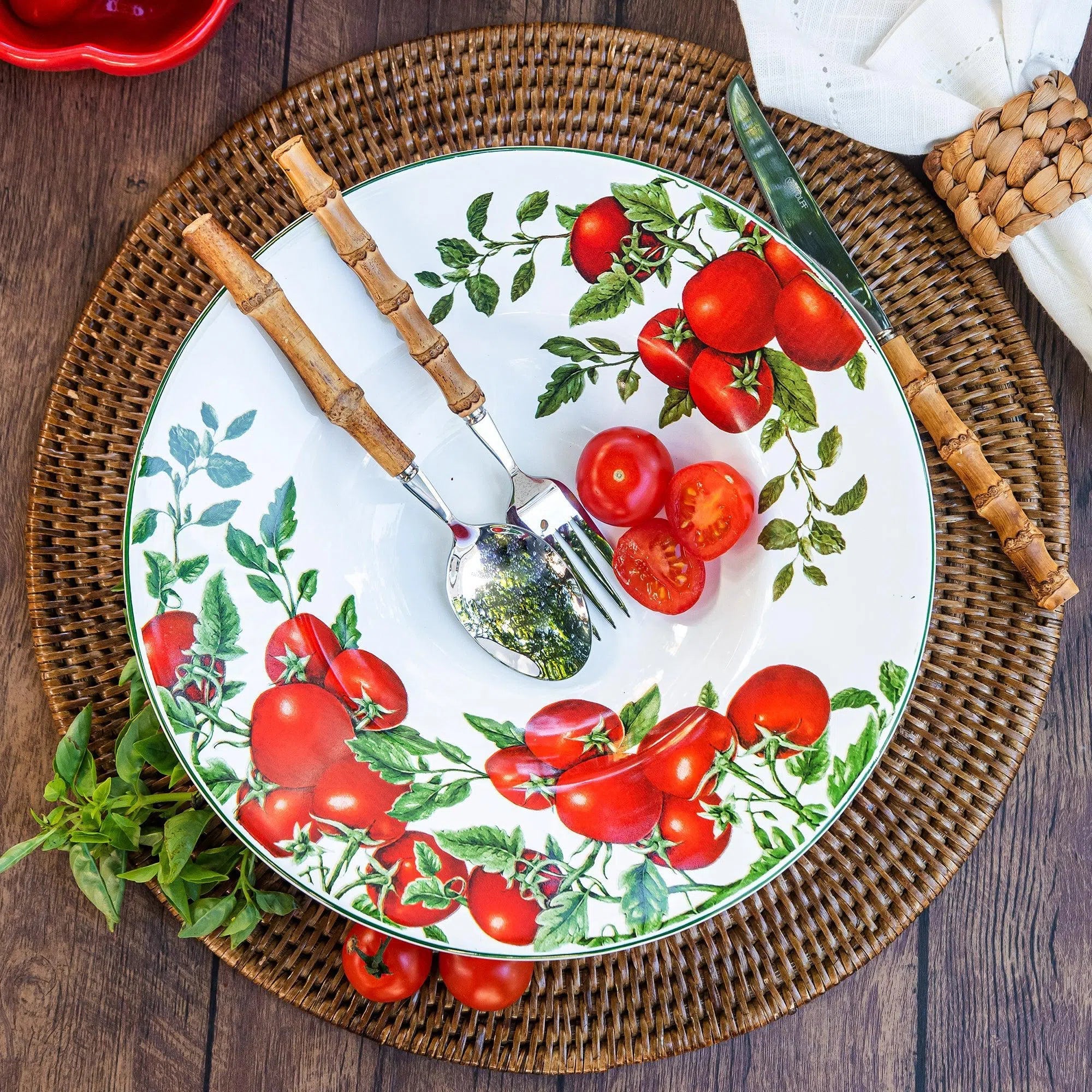 Prato para Massa Cerâmica Tomate 27cm Scalla