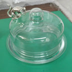 Queijeira de Vidro e Prata Shefield Plate