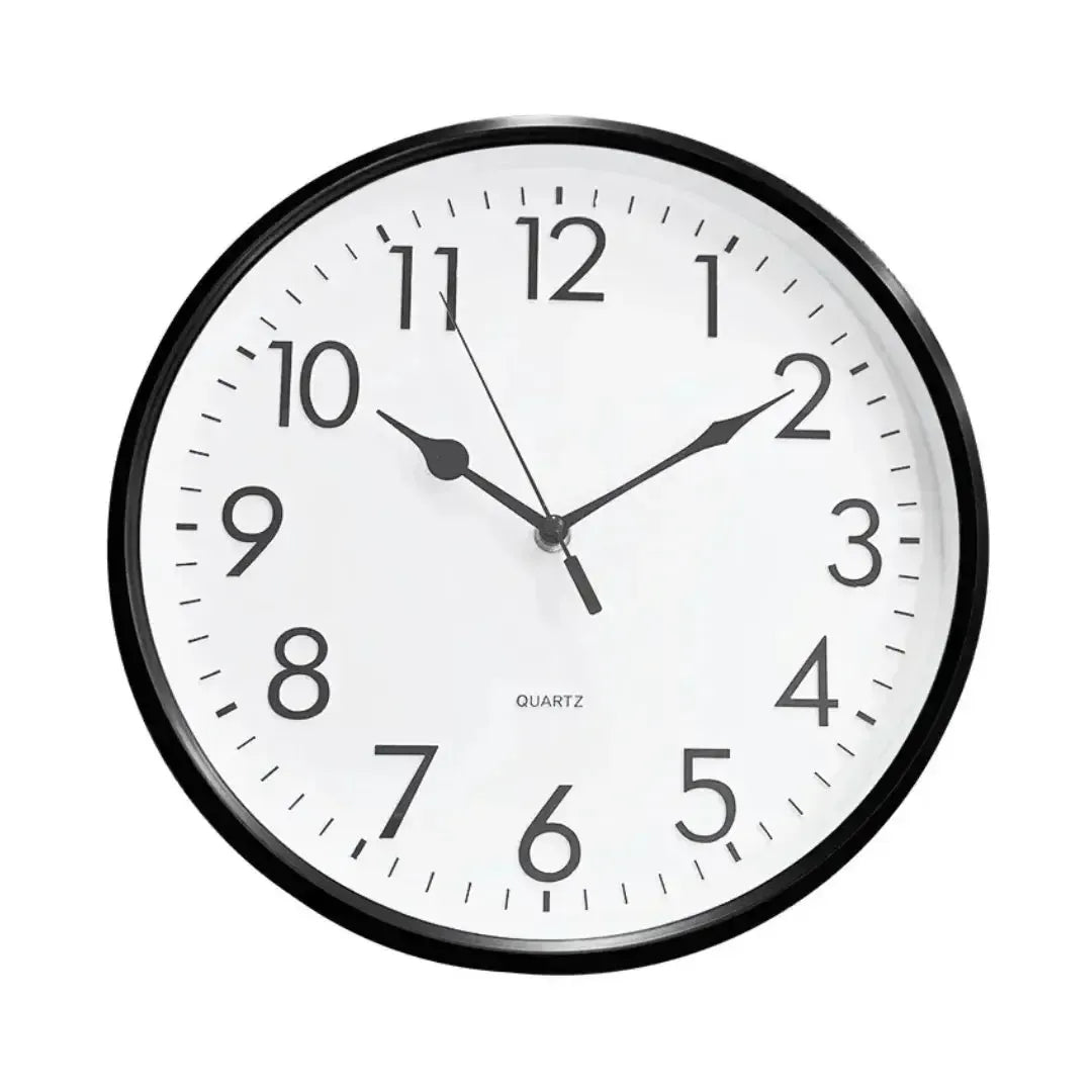 Relógio de Parede Branco / Preto 32cm linha Refúgio