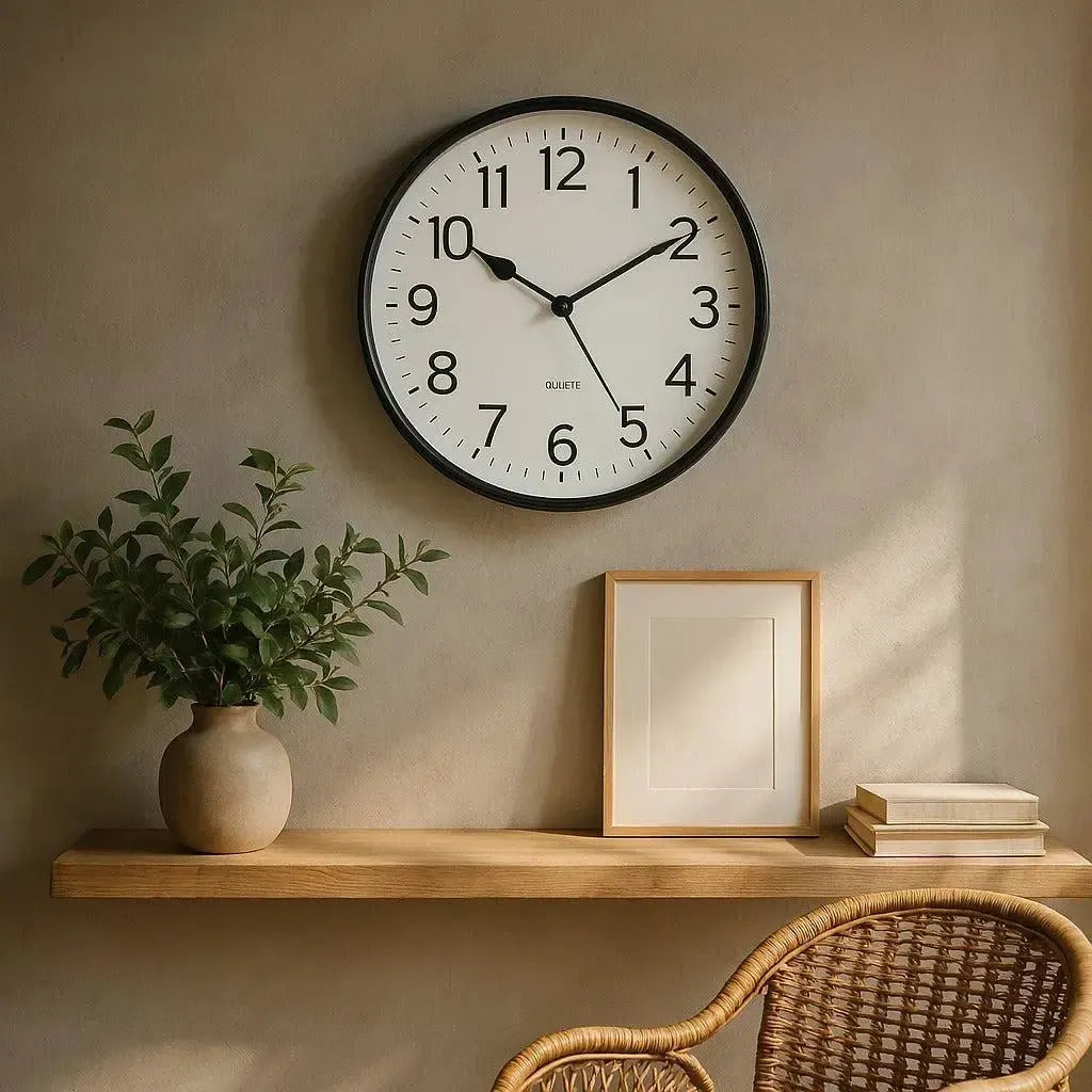 Relógio de Parede Branco / Preto 32cm linha Refúgio