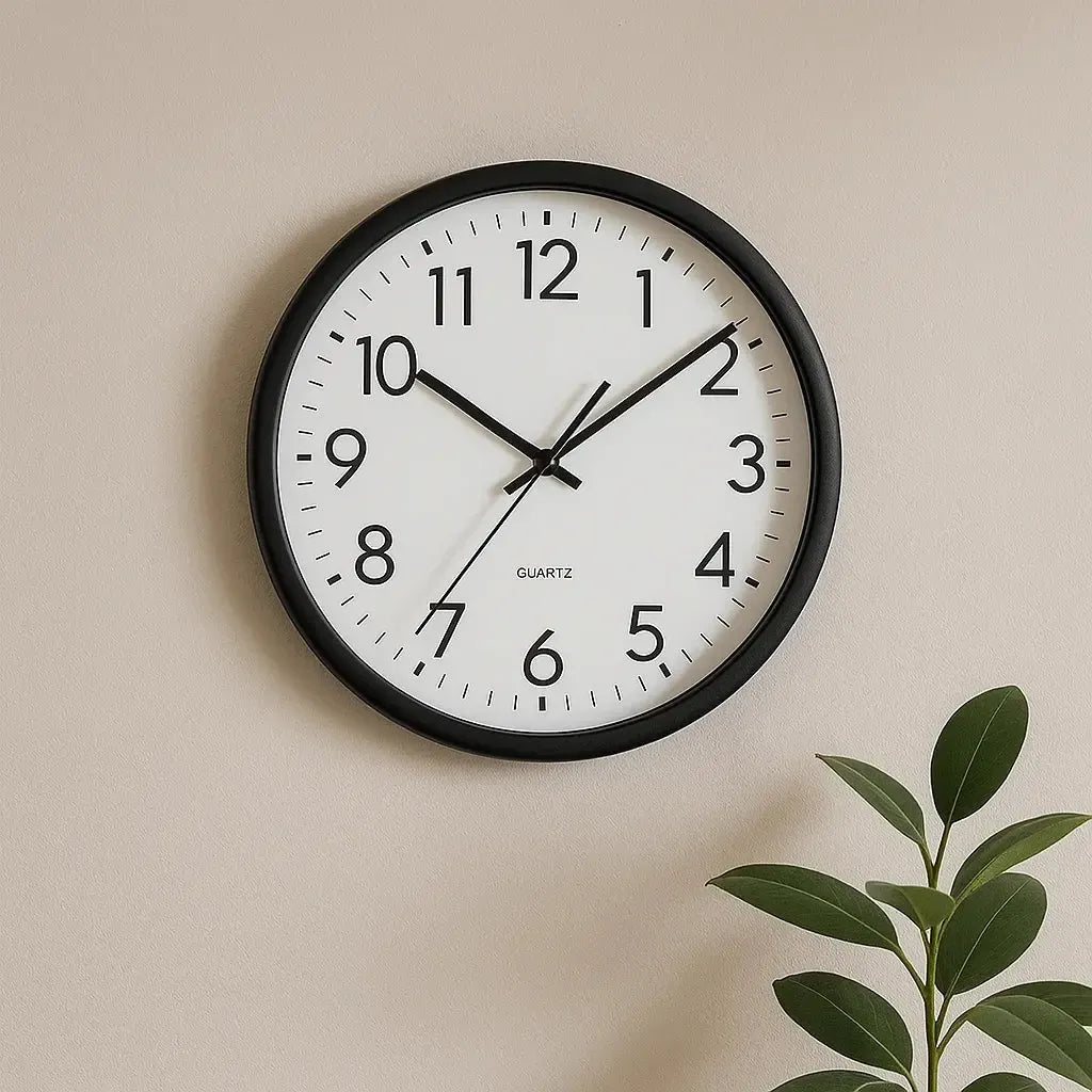 Relógio de Parede Branco / Preto 40cm linha Refúgio