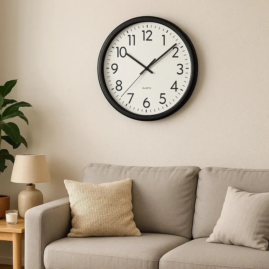 Relógio de Parede Branco / Preto 40cm linha Refúgio