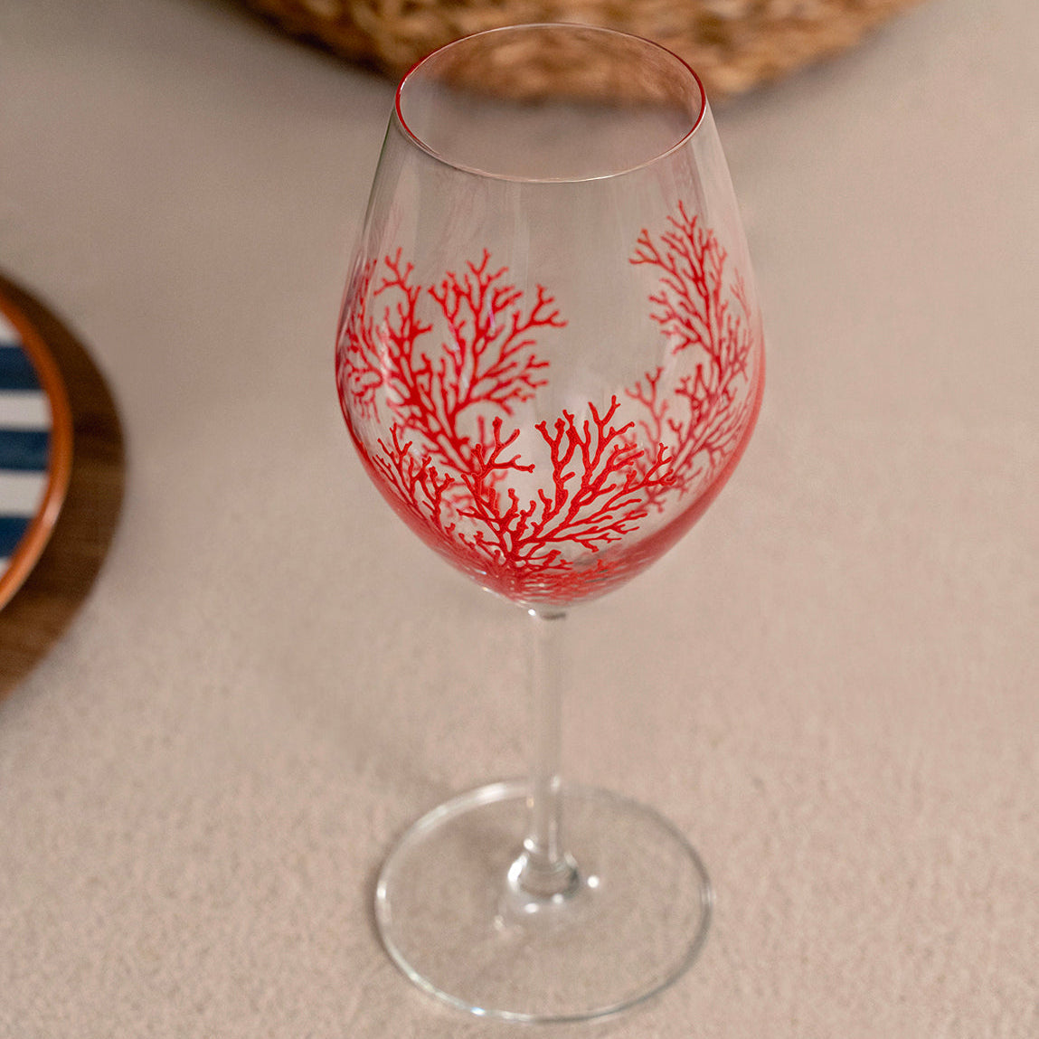 Jogo 6 Taças Sante Bordeaux em Cristal Ecológico 595ml Coral Vermelho