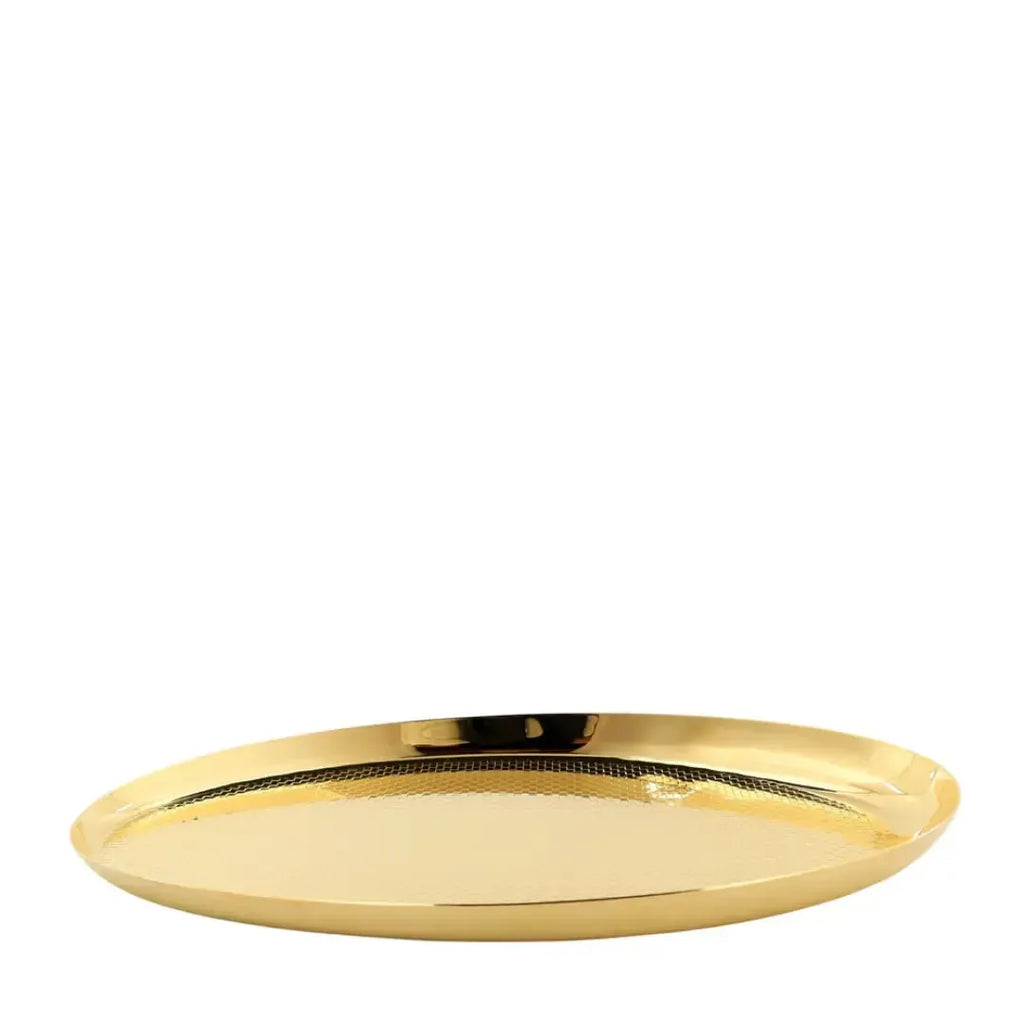 Salvinha Oval Sarezzo Inox com Revestimento em Ouro 24k Riva