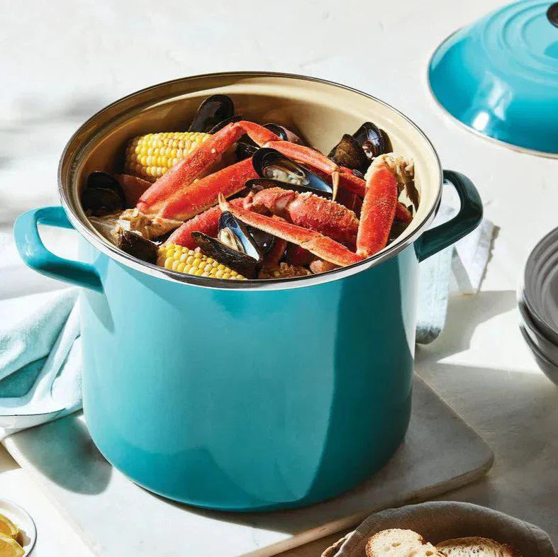 Stockpot Aço Esmaltado Azul Caribe 7,6L 22cm Le Creuset