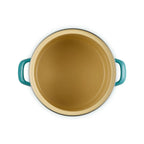 Stockpot Aço Esmaltado Azul Caribe com Pegado Aço Inox 7,6L 22cm Le Creuset