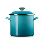 Stockpot Aço Esmaltado Azul Caribe com Pegado Aço Inox 7,6L 22cm Le Creuset