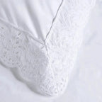 Super Fronha Bargello 300 Fios Cetim 100% Algodão Egípcio Branco 50x90cm Trussardi