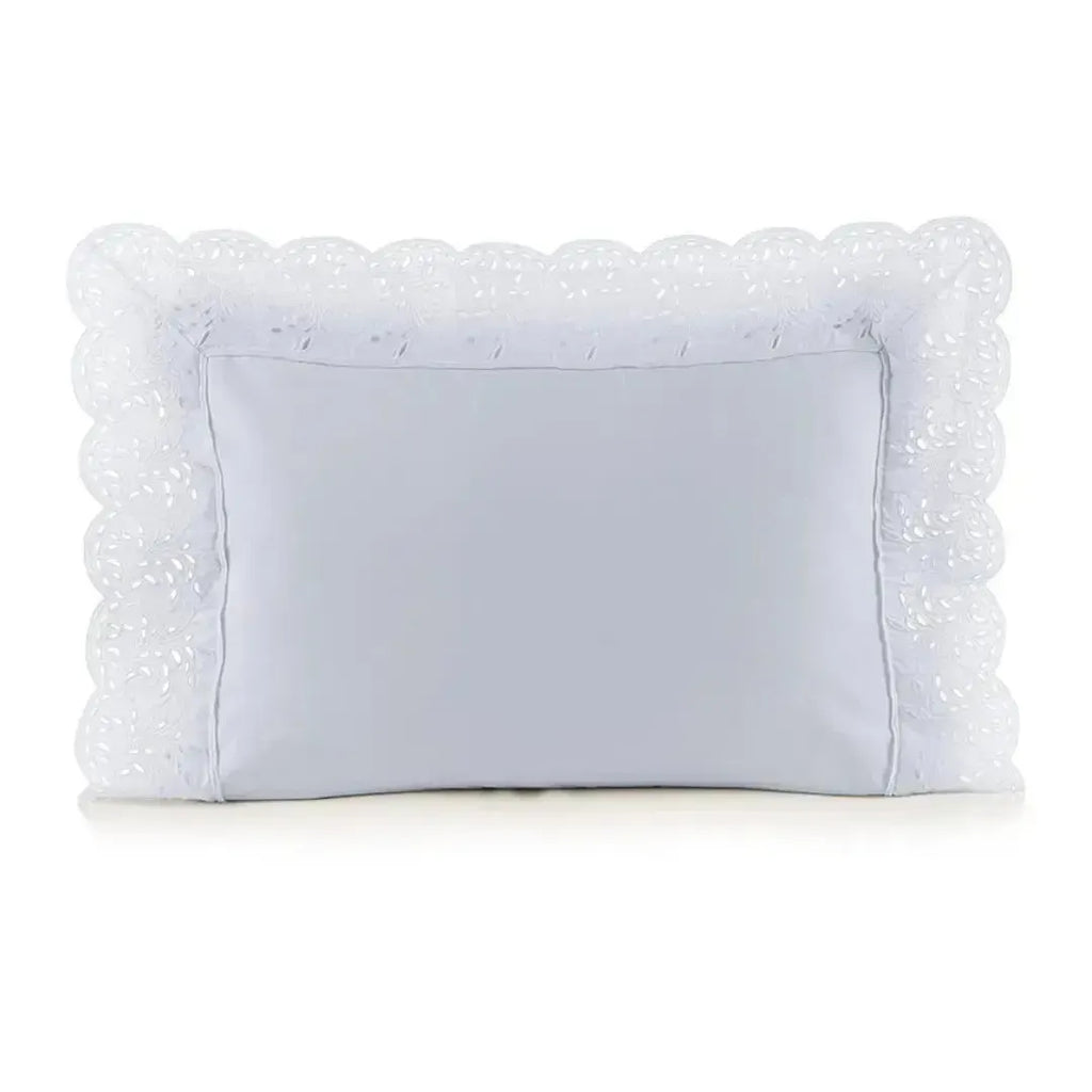 Super Fronha Bargello 300 Fios Cetim 100% Algodão Egípcio Branco 50x90cm Trussardi
