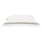 Super Fronha Vercelli 300 Fios Cetim 100% Algodão Egípcio Branca / Marmo 50x90cm Trussardi