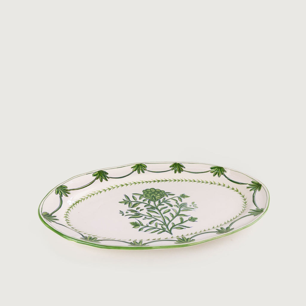 Travessa Provence Rasa Cerâmica Média Alcachofra Provençal