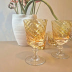 Taça Mozart em Puro Cristal para Água / Vinho Murano Colors Torcido Âmbar 450ml