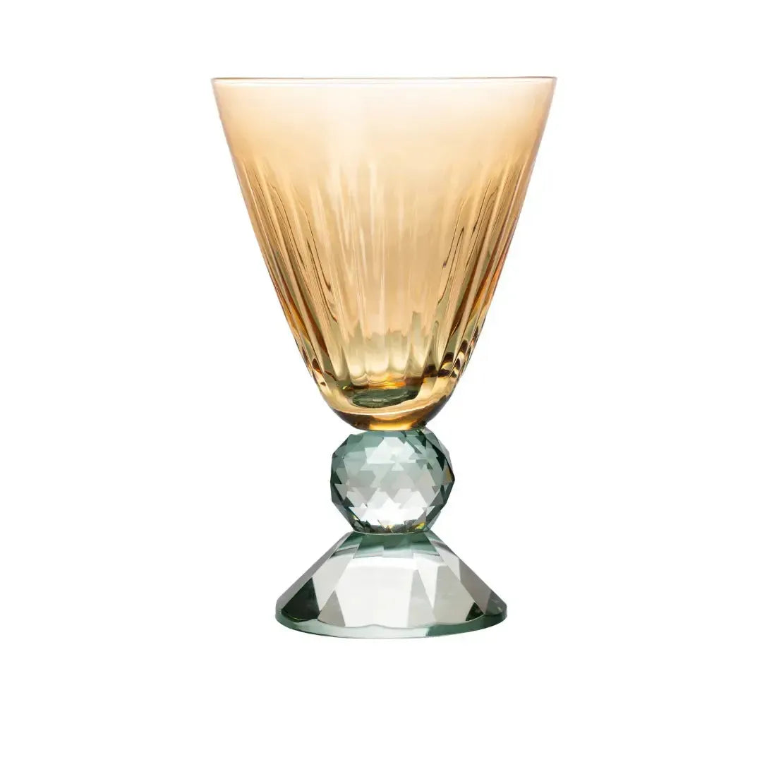 Taça para Água Vidro Âmbar e Verde Linha Sintonia 500ml