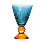 Taça para Água Vidro Azul e Laranja Linha Sintonia 500ml