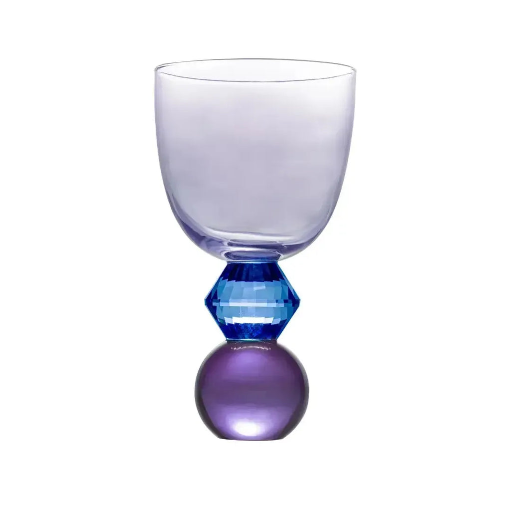 Taça para Água Vidro Azul e Roxo Linha Sintonia