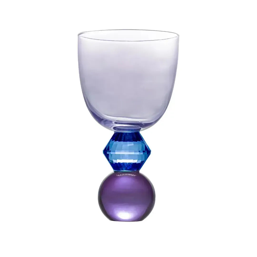 Taça para Água Vidro Azul e Roxo Linha Sintonia