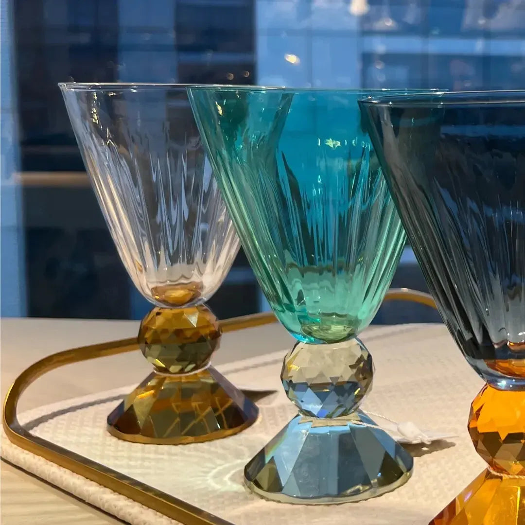 Taça para Água Vidro Transparente e Âmbar Linha Sintonia 500ml