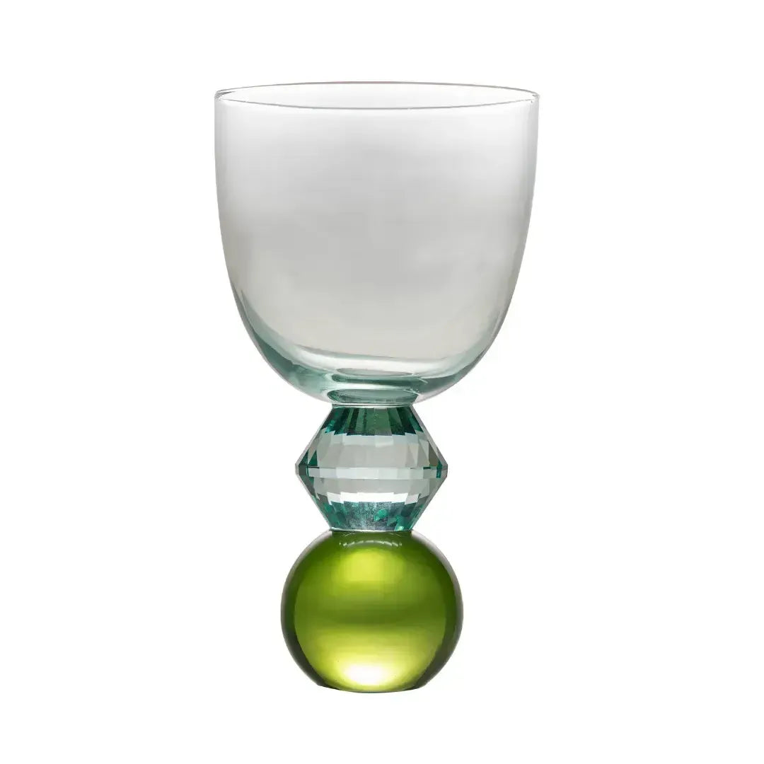 Taça para Água Vidro Verde e Azul Linha Sintonia
