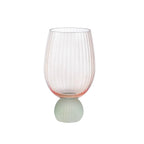 Taça para Água Vidro base Esfera Laranja / Verde Linha Sintonia 500ml
