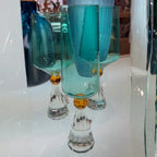 Taça para Champanhe Vidro Verde / Laranja / Transparente Linha Sintonia