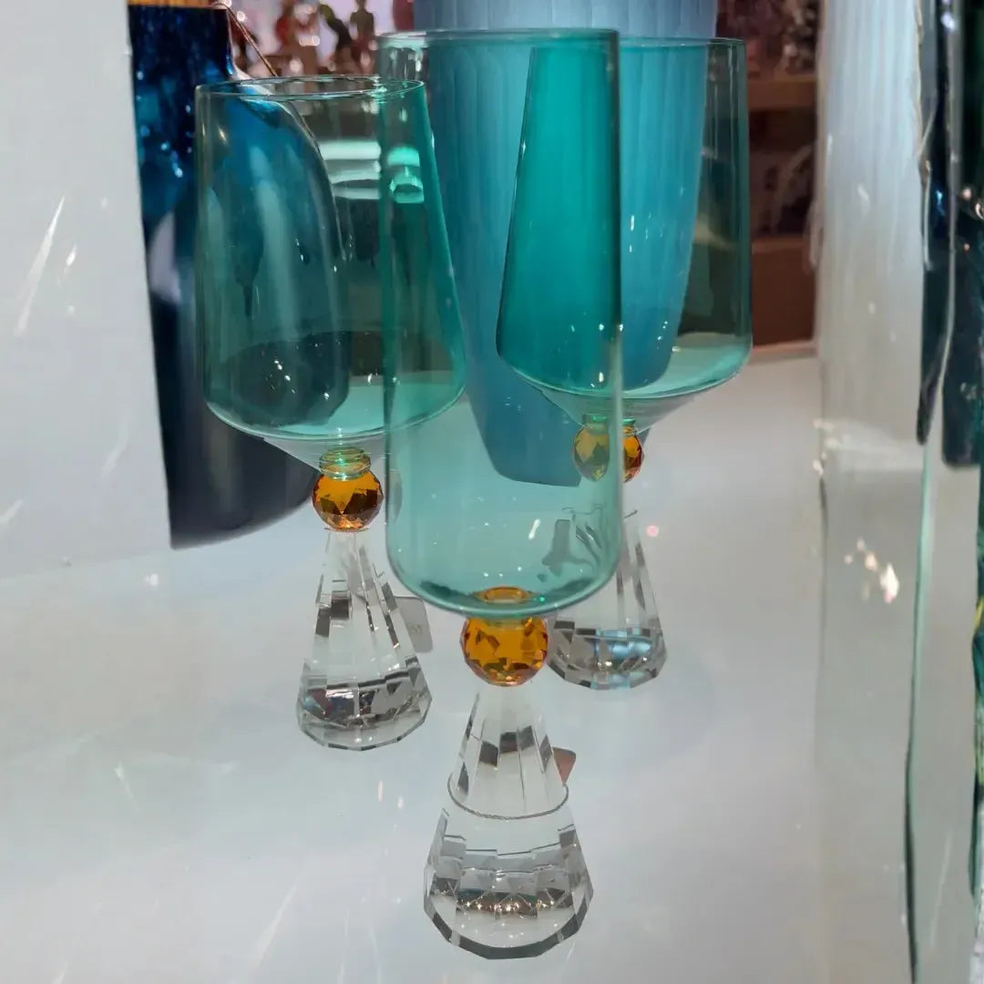 Taça para Champanhe Vidro Verde / Laranja / Transparente Linha Sintonia