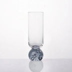 Taça para Champanhe Vidro base Esfera Transparente / Preta Linha Sintonia 250ml