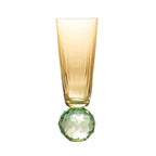 Taça para Champanhe Vidro base Geométrica Ambar / Verde Linha Sintonia 300ml