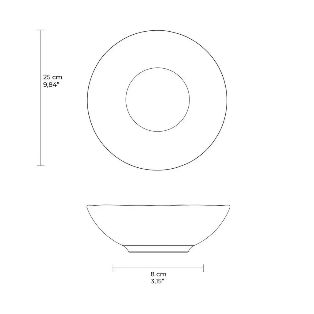 Tigela M Stoneware Orgânico Breeze 25x8cm Porto Brasil