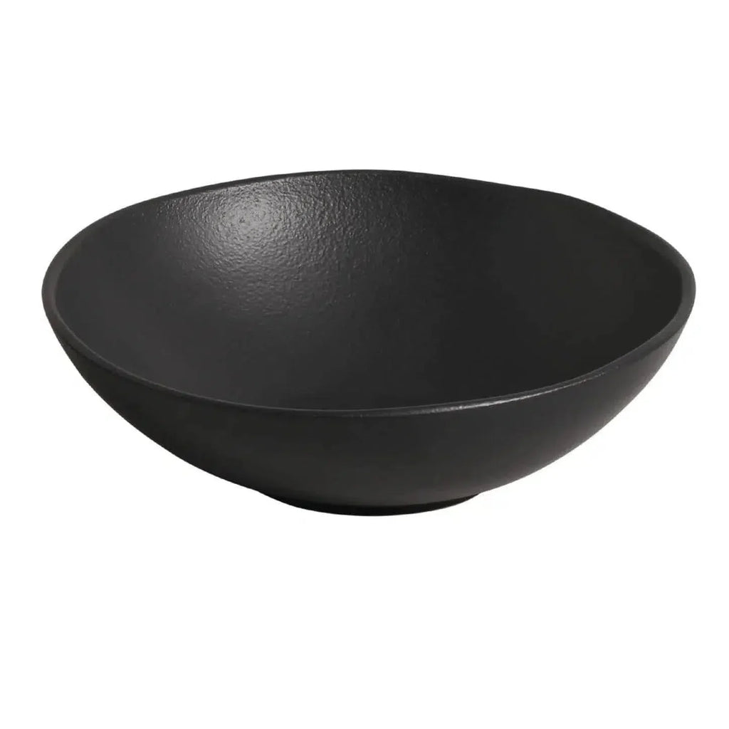 Tigela Média Stoneware Orgânico Preto Matte 25x8cm 1,9L Porto Brasil