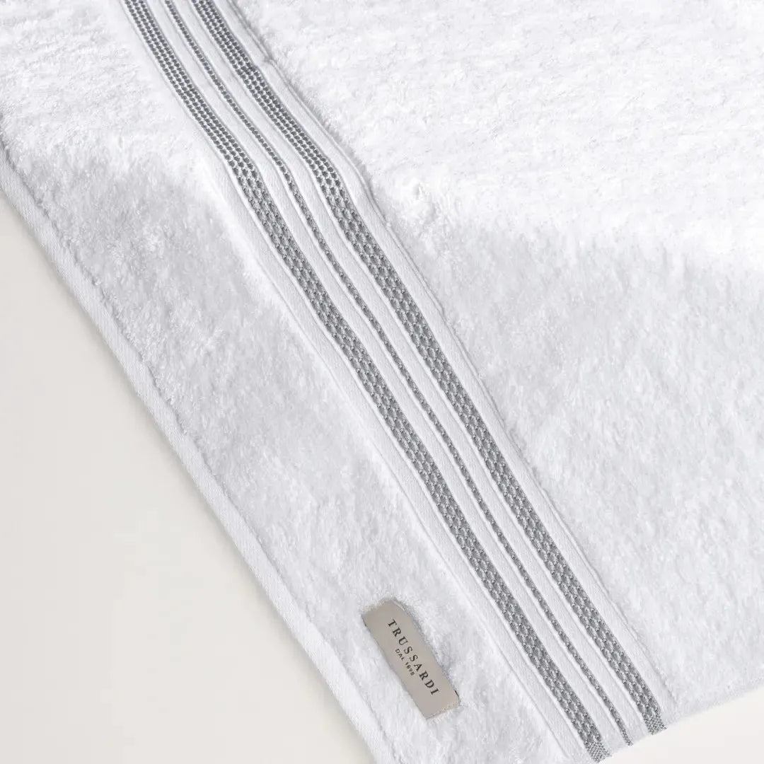 Toalha Banhão Barberine Branca / Ardósia Trussardi