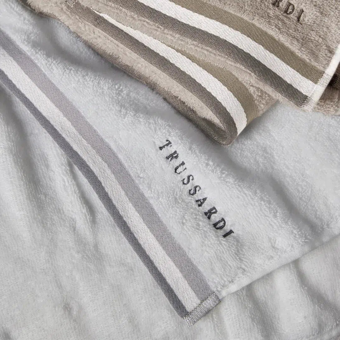 Toalha Banhão Montello Branca / Cinza Trussardi