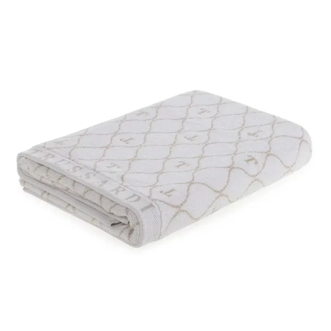 Toalha Banhão Speciale Branca / Bege Trussardi