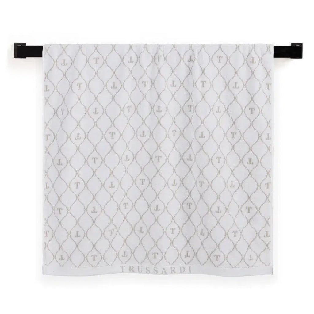 Toalha Banhão Speciale Branca / Bege Trussardi