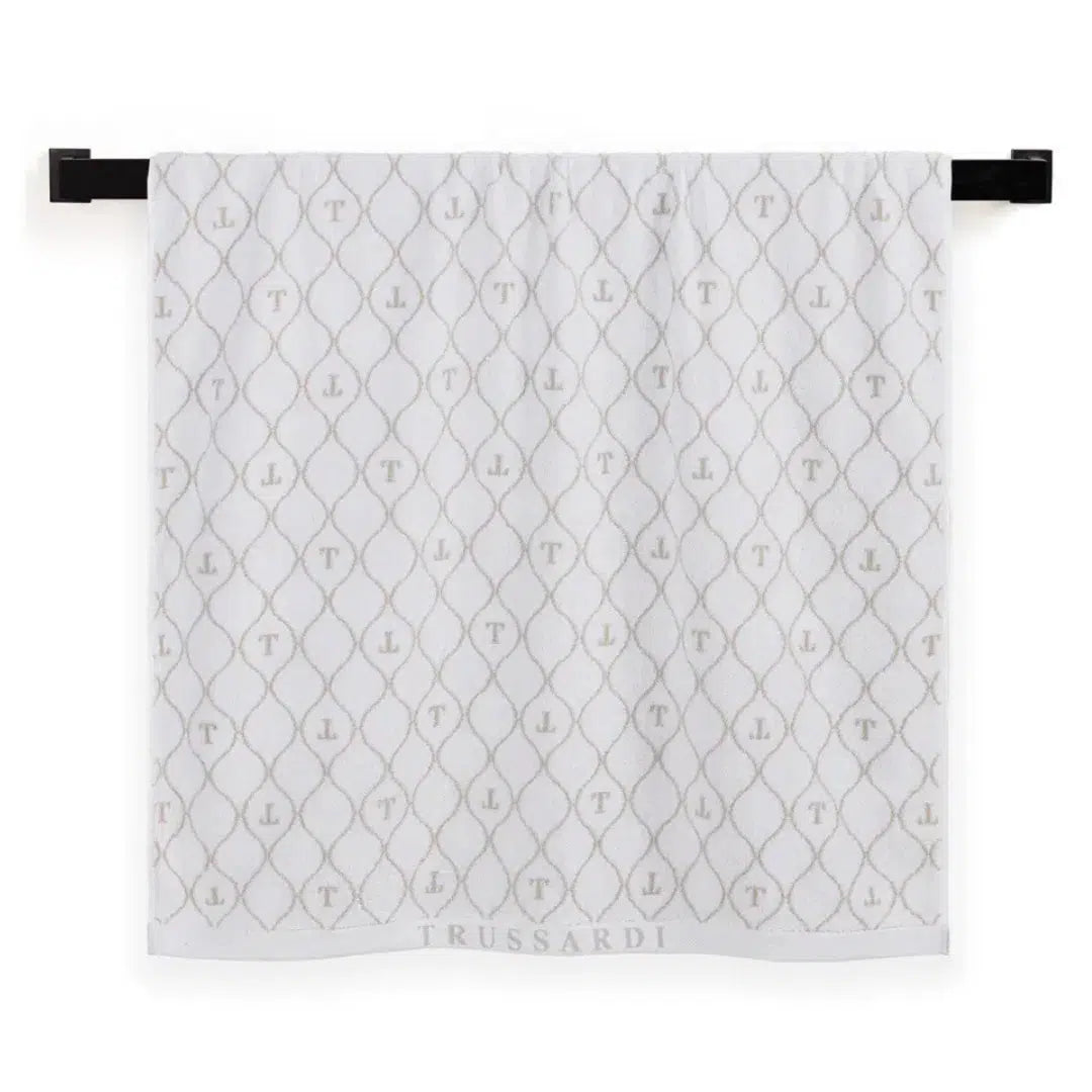 Toalha Banhão Speciale Branca / Bege Trussardi