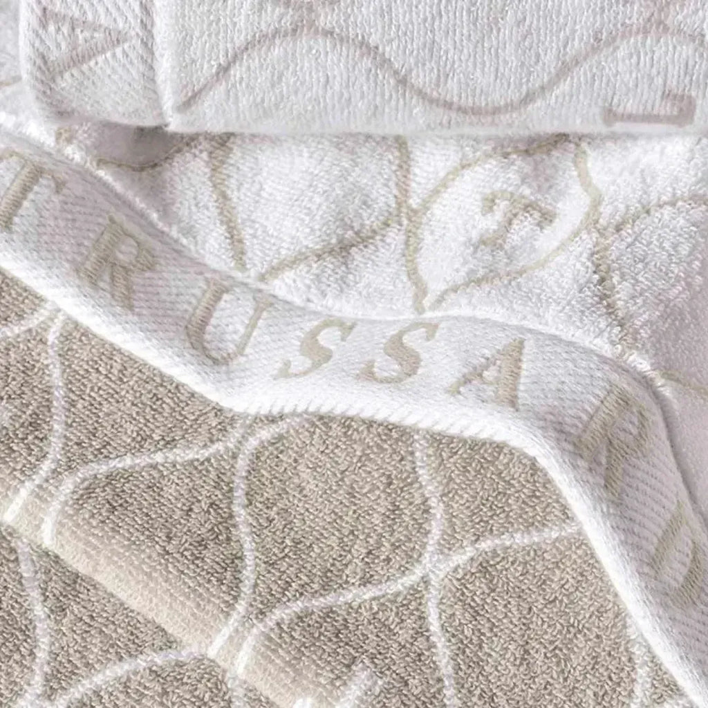 Toalha Banhão Speciale Branca / Cinza Trussardi