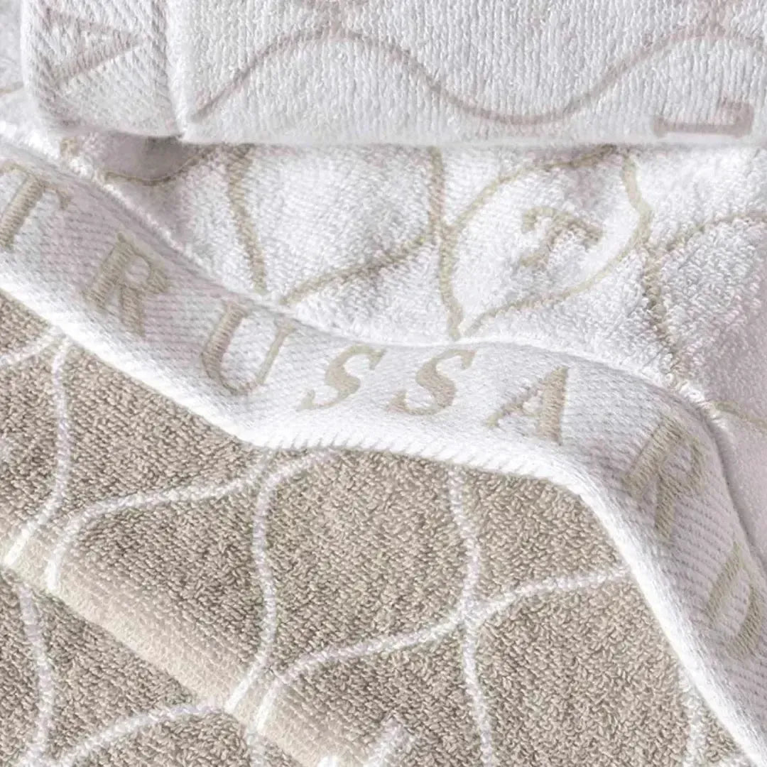 Toalha Banhão Speciale Branca / Cinza Trussardi