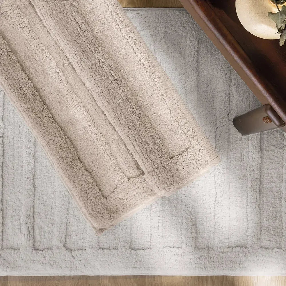 Toalha Piso Antiderrapante 100% 80x60 Algodão Salvatore Branco Trussardi